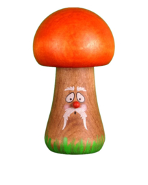 Vrolijke rookpaddenstoel oranjehoed 12cm