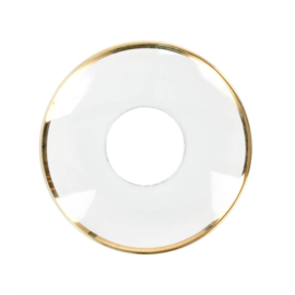 Druppelvanger glas rond goudrand 70mm