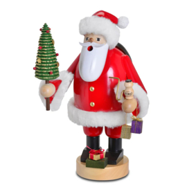 Kerstman met boompje groot 36cm