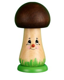 Vrolijke rookpaddenstoel bruine hoed 12cm