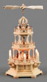 Kerstpiramide 3 etages kerstverhaal elektrisch 50cm