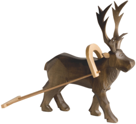 Kerstman in de arreslee 18cm