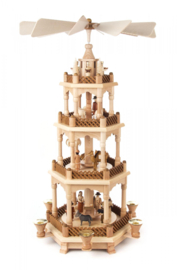 Kerstpiramide 4 etages kerstverhaal 68cm