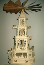 Figuurzaag sjabloon Kerstpiramide 3 etages