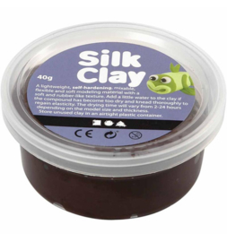 Silk Clay (klei) bruin bakje à 40 gram 79123