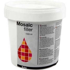 Mosaic filler (mozaïek voegsel) kant en klaar wit emmer 1000 ml