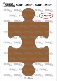 Crealies MDF puzzelstuk 15 x 25 cm CLMDF04