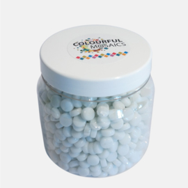 Colourful Mosaics dots snow white (sneeuw wit) rond Ø 8 mm pot à 500 gram