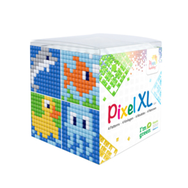 Pixelhobby XL mosaic kubussetje waterdieren 6,2 x 6,2 cm