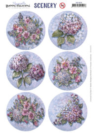 Yvonne Creations CDS10078 Scenery Aquarella Hydrangea Round 3D push out A4