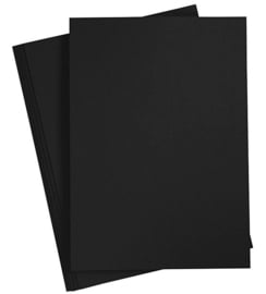 Colortime gekleurd karton zwart 2 vellen A4 (21 x 29,7 cm) 180 grams