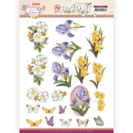 Jeanine's Art Perfect Butterfly Flowers Gladiolus 3D push out A4 SB10641