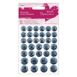 Docrafts Papermania Shimmer Dome stickers light blue 36 stuks
