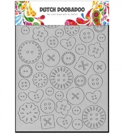 Dutch Doobadoo Greyboard Art A6 Buttons (knopen) 492.002.003