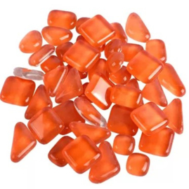 Colourful Mosaics soft glas polygonal helder oranje bakje 65 gram