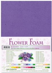 Leane Creatief Flower Foam vel A4 dark violet (donker violet) 25.4254 dikte 0,8 mm