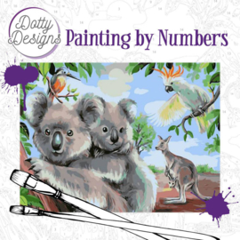 Dotty Design painting by numbers wild animals outback DDP1007
