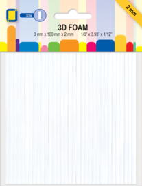 JeJe 3D Foam lines 2 mm (smalle lijnen) 3 x 100 x 2 mm 33 lijnen