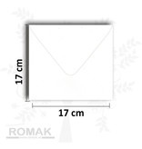 Romak enveloppen vierkant wit 20 stuks 17 x 17 cm 100 grams