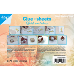 Joy!Crafts Glue - sheets quick and clean 8 x A5 sheets met lijm 6500/0034