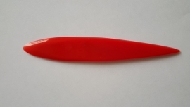 Stevige spatel van rood plastic lang 12,4 cm