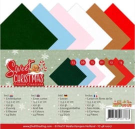 Yvonne Creations Sweet Christmas linnenkarton 13,5 x 27 cm YC-4K-10017