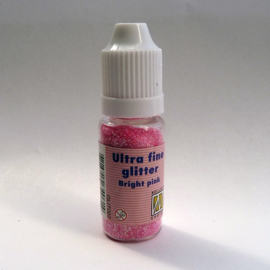 Nellie's Choice flesje Ultra fine glitters Bright pink (roze) GLIT007