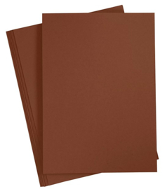 Colortime gekleurd karton bruin 2 vellen A4 (21 x 29,7 cm) 180 grams
