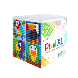 Pixelhobby XL mosaic kubussetje vogels 6,2 x 6,2 cm