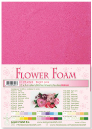 Leane Creatief Flower Foam vel A4 bright pink (fel roze) 25.4223 dikte 0,8 mm