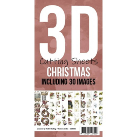 Card Deco CDK002 Christmas 3D knipvellen 10 stuks 13,5 x 27 cm