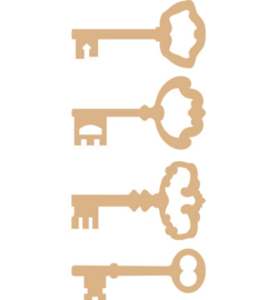 MDF Pronty basic ornamenten sleutels assorti 4 stuks 461.638.907