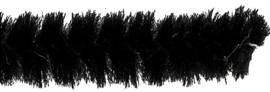 Deco chenille draad zwart 50 stuks dikte 6 mm lengte 30 cm