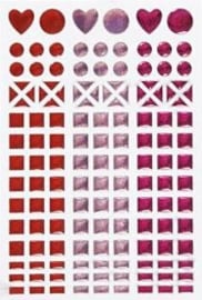 Mosaic (mozaïek) stickervel roze 11 x 16,5 cm
