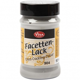 Viva Decor Facetten-Lack Crackling Colour zilver 904 pot 90 ml
