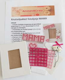 Knutselpakket compleet houten fotolijstje MAMA Pixelhobby