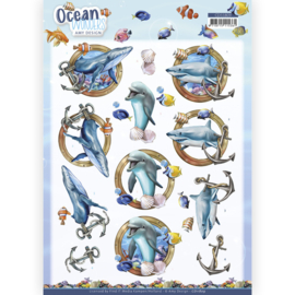Amy Design CD11809 Ocean Wonders shark 3D knipvel A4