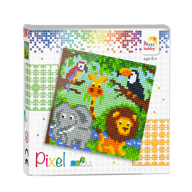 Pixelhobby Pixel set dierenrijk 12 x 12 cm