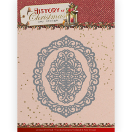 Amy Design History of Christmas Lacy Christmas Oval dies (mallen) ADD10245