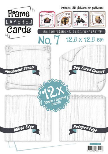 Find It frame layered cards 12,8 x 12,8 cm nummer 7 LC4K10007