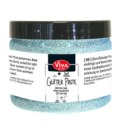 Viva Decor glitter paste (gel) holografisch zilver pot 150 ml