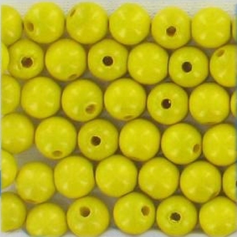 Houten kralen geel 60 stuks Ø 10 mm 85-810-204