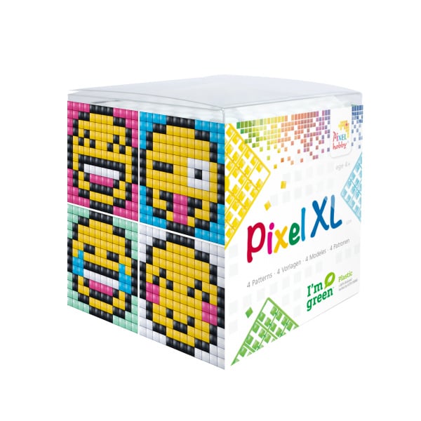 Pixelhobby XL mosaic kubussetje smileys 6,2 x 6,2 cm