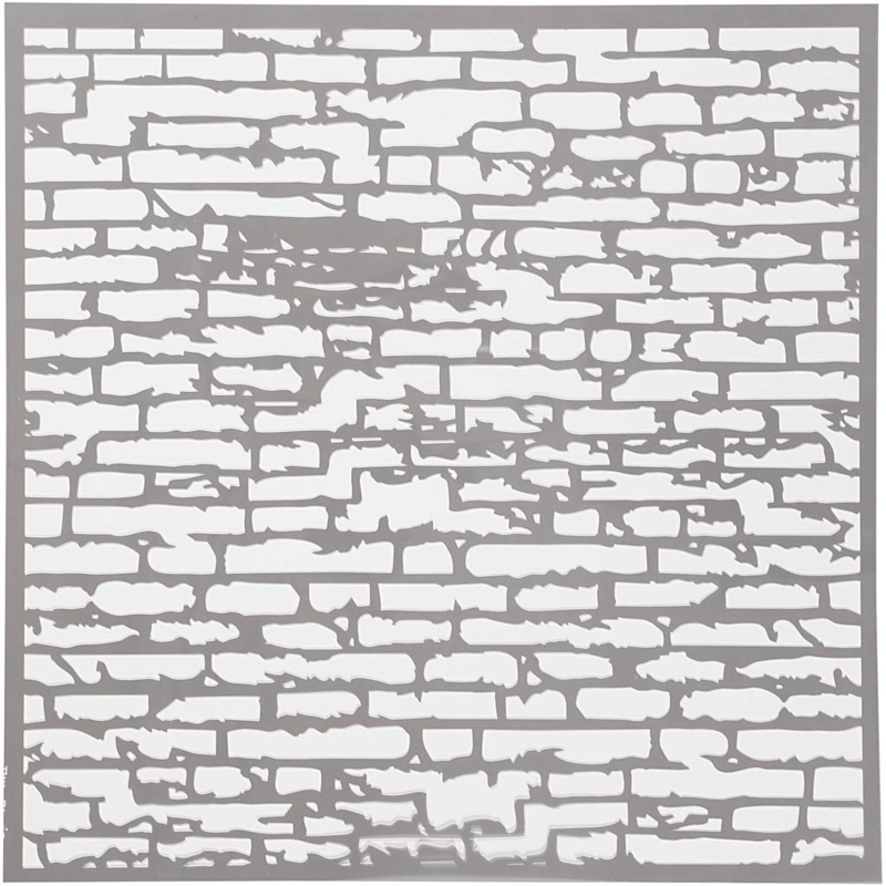 Sjabloon stenen muur 30,5 x 30,5 cm dikte 0,31 mm