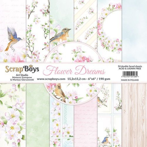 Art Studio ScrapBoys Flower Dreams paperpad 15,2 x 15,2 cm