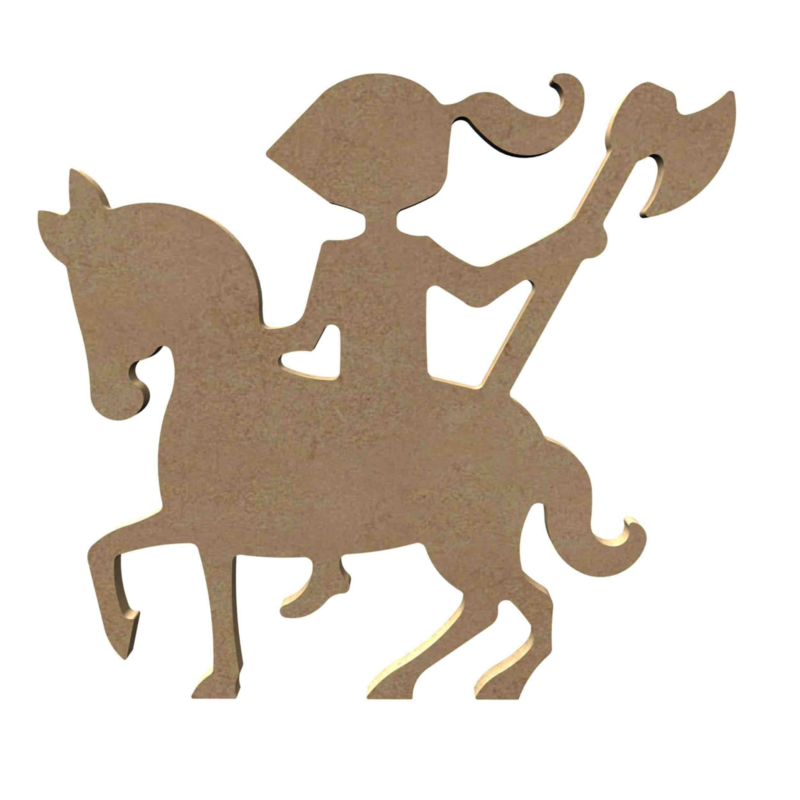 Gomille MDF ridder te paard 17 x 15,6 cm dikte 5 mm