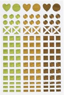 Mosaic (mozaïek) stickervel bruin 11 x 16,5 cm.