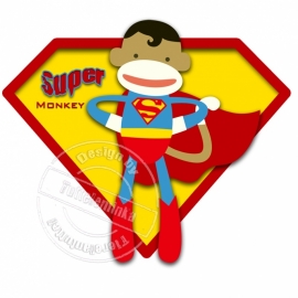 Strijkapplicatie Super Monkey!
