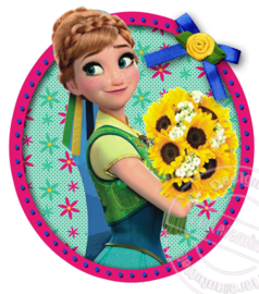 Strijkapplicatie Frozen Fever Anna