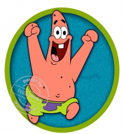 Strijkapplicatie Patrick (Spongebob)